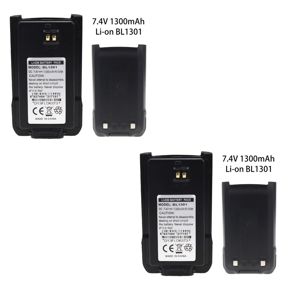 2X Two-Way Radio Battery for HYT BL1301 BL1719,fits HYT TC-446S TC-518 TC-580 TC-560 TC-585 TC-500S