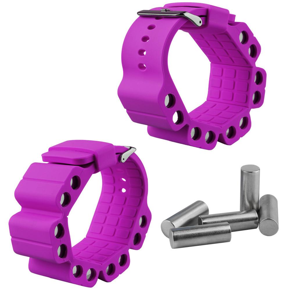 2Stck Einstellbare Handgelenk Gewichte tragbar Handgelenk Knöchel Gewichte Armbinde Für ÜSpund Joggen Yoga Gymnastik aerob Pilates: LILA