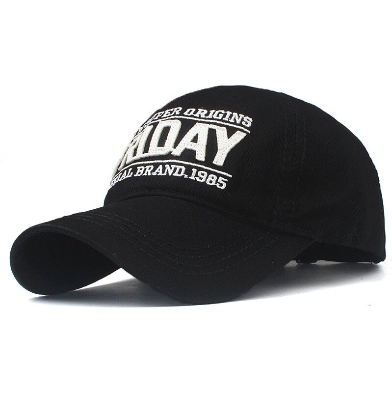 #40 Baseball Cap Brief Geborduurde Mannen Vrouwen Mode Verstelbare Hoeden Baseball Cap Tropenhelm Trucker Кепка Мужская: Black 