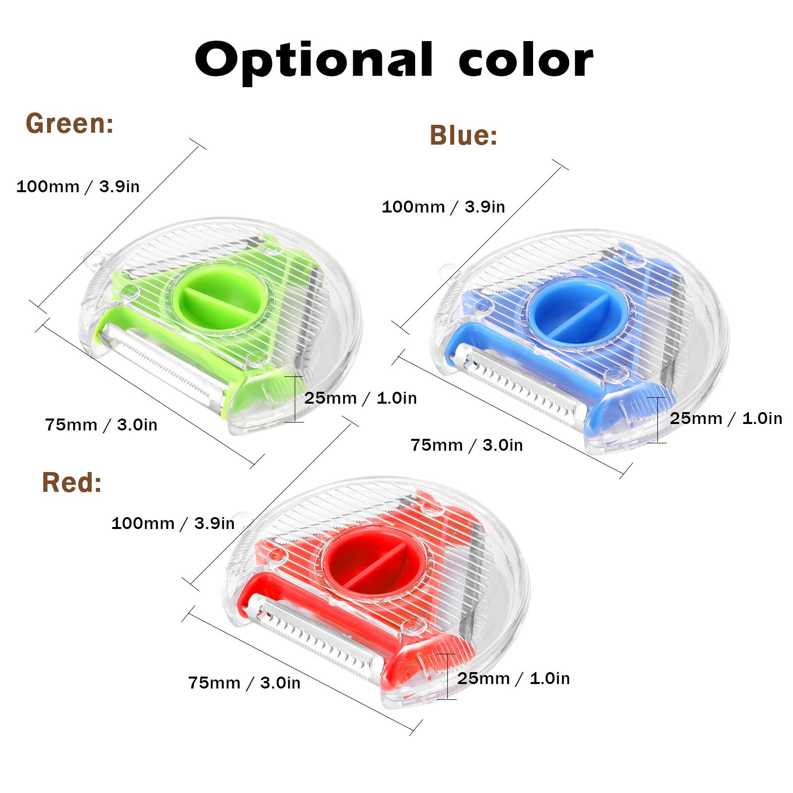 Stainless Steel Peeler Shredder Julienne Cutter Multi Peel Blade Kitchen Tool Multi-function Rotary Paring Peeler