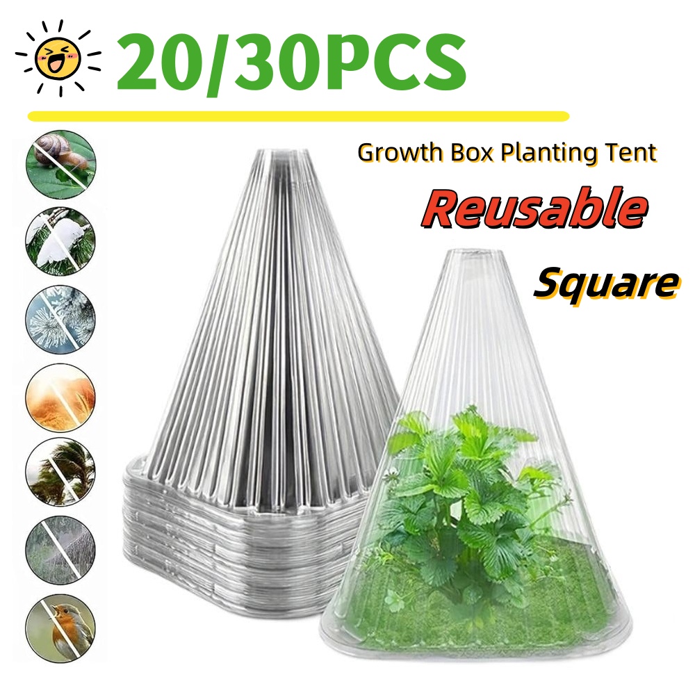 Cloches pour plantes de jardin, 20 pièces, couverture contre les escargots/Influences météorologiques pour les soins et la Protection des plantes, couverture de Protection efficace des plantes