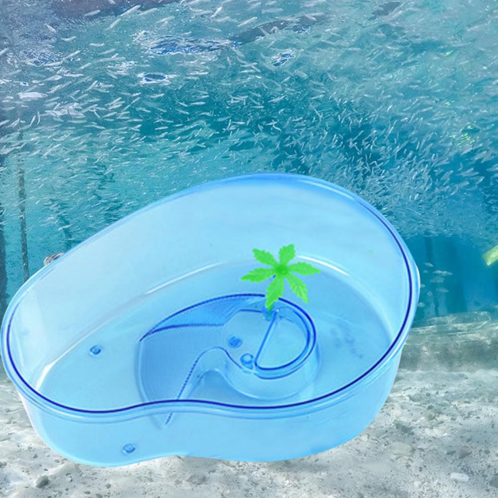Tanque de tortugas con plataforma de apoyo, caja de cría de tortugas, transparente, de gran capacidad, para acuario