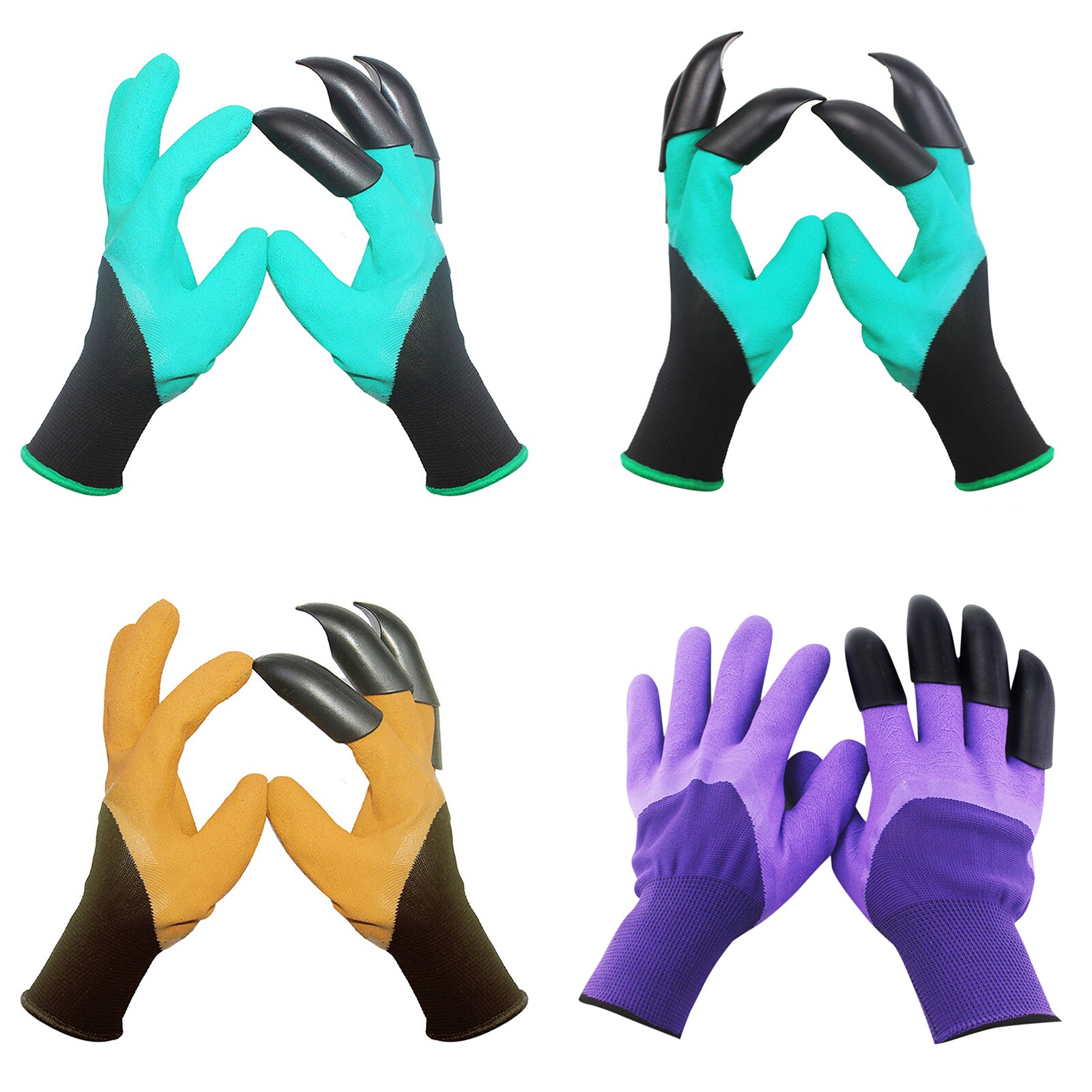 Garten Handschuhe mit Krallen, Wasserdicht, Arbeits Handschuhe für Graben, Pflanzung