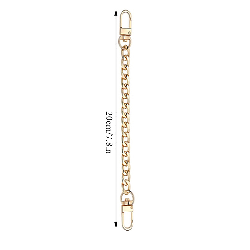 Kettentaschenriemen-Zubehör 20cm Verlängerungskette Taschenmetallkette Einfarbige DIY-Kette Langlebige Gold Silber Schwarz Gürtel
