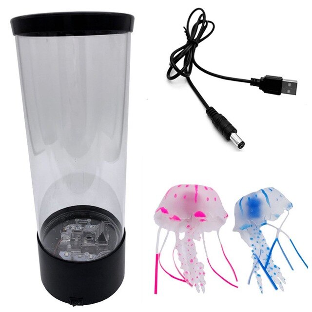 Medium Kwallen Lamp Led Kleur Veranderende Woondecoratie Nachtlampje Kwallen Aquarium Stijl Led Lamp: Default Title
