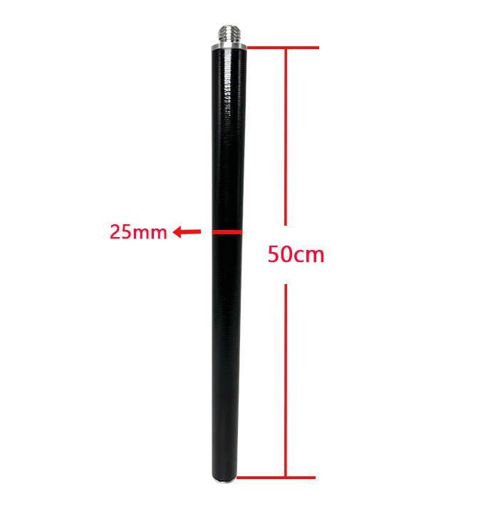 GPS SURVEYING POLE 10/25/30/40/50CM ANTENNA EXTEND SECTION GNSS PRISM CARBON FIBER POLE Diameter 25mm: Gold