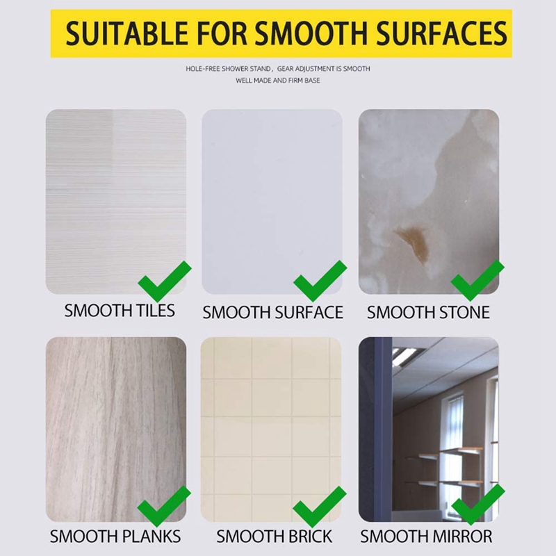 Douchekop Houder Zuignap Handheld Bracket &amp; Douchekop Houder Verstelbare Handheld Bracket (Wit)