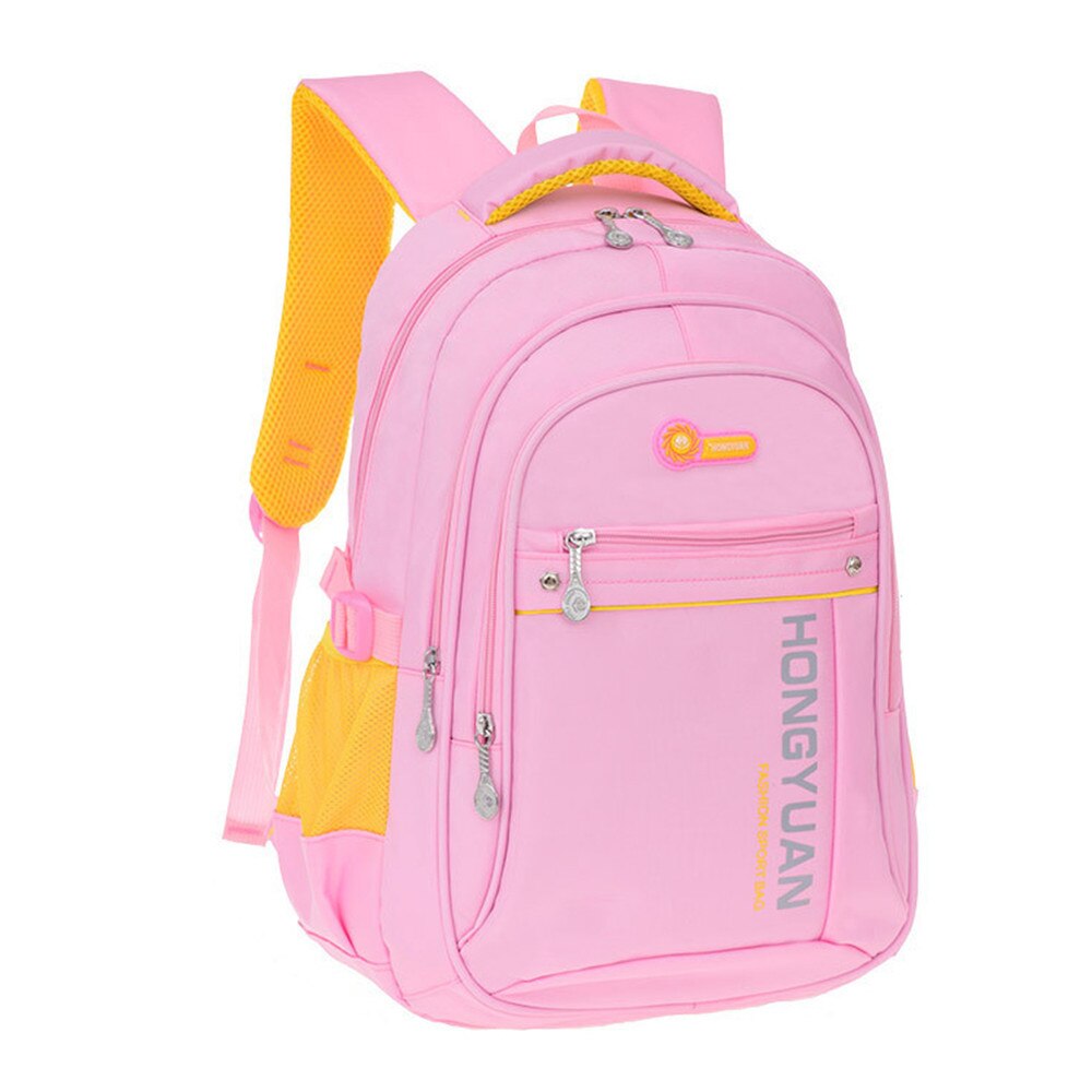 Children School Bags For Girls Boys Kids Satchel Waterproof Backpack Large capacity SchoolBag book bag Mochila Escolar: pink