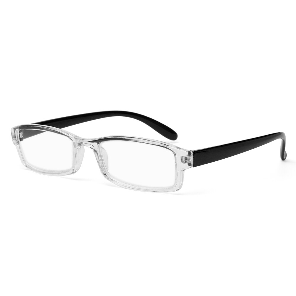 1pc unisex ultralette læsebriller antistråling presbyopiske briller high-definition anti-trætheds flade spejlbriller: +350 / Sort