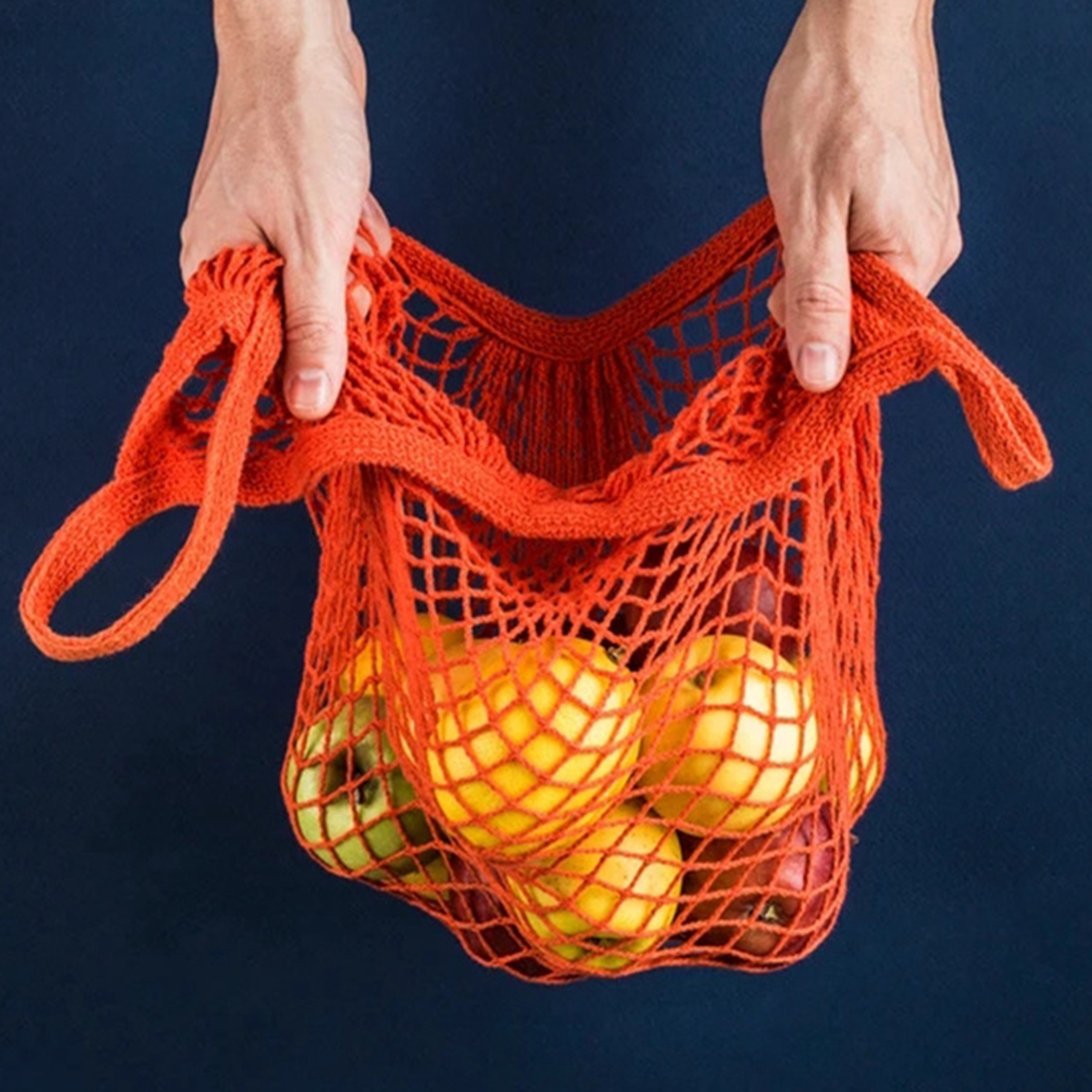 Tragbare Wiederverwendbare Taschen für Obst Gemüse Tasche Baumwolle Gittergewebe Schnur Organizer Handtasche Kurzen Griff Netz Einkaufen Taschen Tote