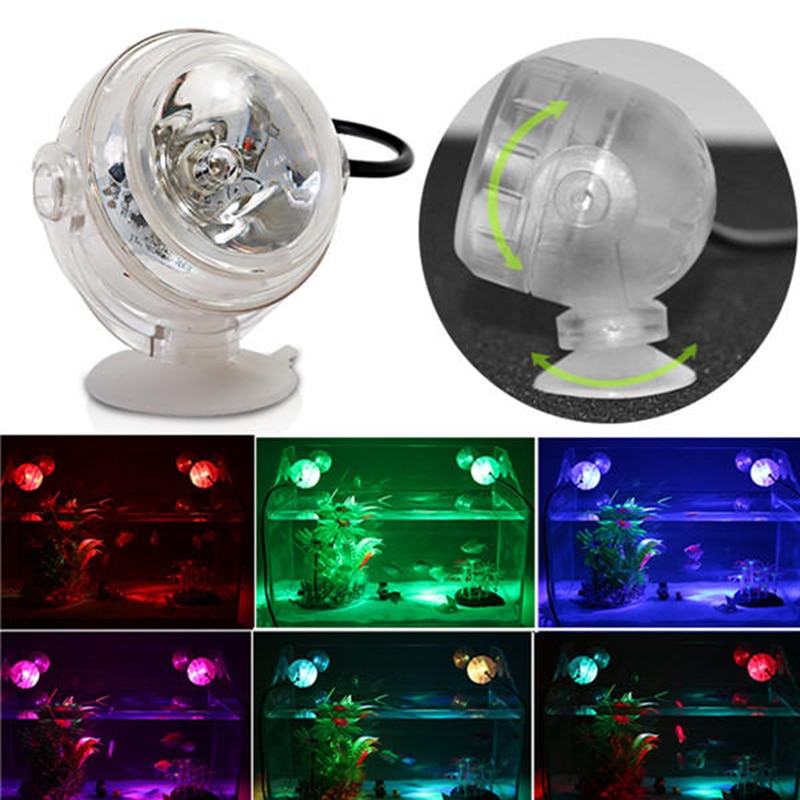 Rantion-lampe Submersible décorative Submersible, lampe circulaire pour Aquarium, 1.5 pouces, prise ue, LED pouces