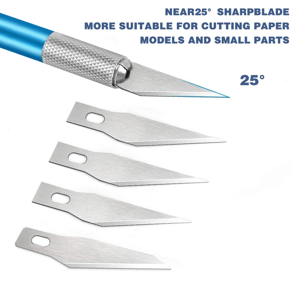 Precision Carving Craft Knife Hobby Knife Kit with 40 Spare Blades Sewing Measuring Gauging for DIY Art Work Cutting Tool