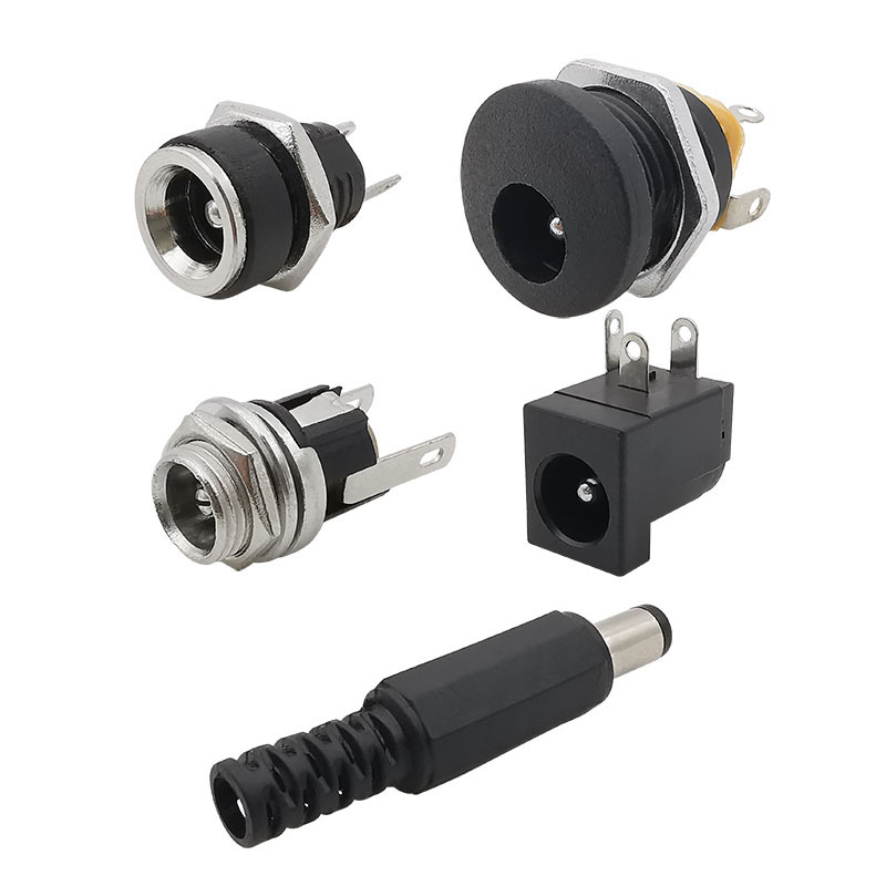 10 pièces 12V 5.5x2.1mm fiches Jack connecteurs cc 5.5*2.1mm alimentation cc mâle femelle prise écrou montage sur panneau connecteur adaptateur d'alimentation cc
