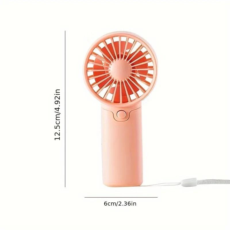 Cute Mini Fan Portable Handheld Fan Lightweight Handy Fan Pocket Low Noise Small Electric Fan for Student Outdoor Fan: Pink