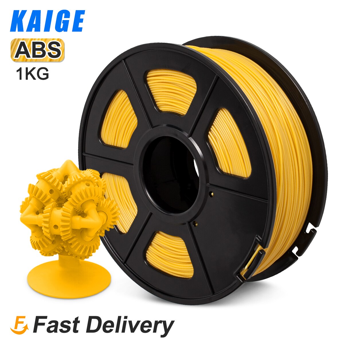 Abs 1Kg 3D Printer Filament 1.75Mm-/+ 0.02Mm Abs Пластик Witte Gloeidraad Abs Industriële Materialen slijtage En Slagvastheid: ABS-Gold