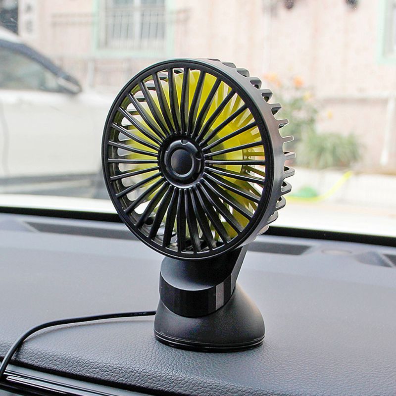 Universele Zuignap Enkele Kop Usb Auto Fan Drie Snelheidscontrole Air Cooling Usb Ventilator Voor Truck Suv Boot Kantoor thuis