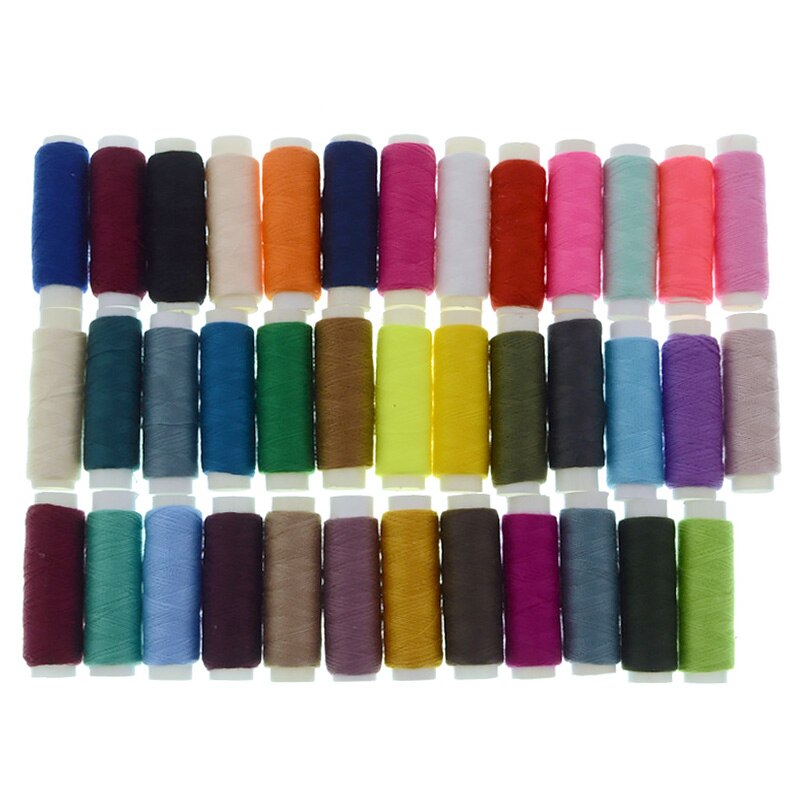 5 pcs/lot jean surverrouillage fils à coudre 50M fort Polyester fil Machine à coudre couture main artisanat accessoires 16 couleurs