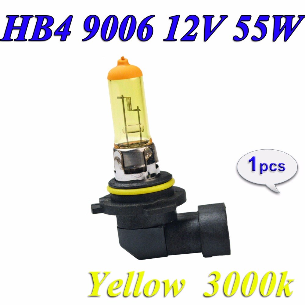 Hippcron 1 stück HB4 9006 Gelb Halogenlampe 3000 karat 12 v 55 watt P22d Auto Scheinwerfer Quarz Glas Auto lampe