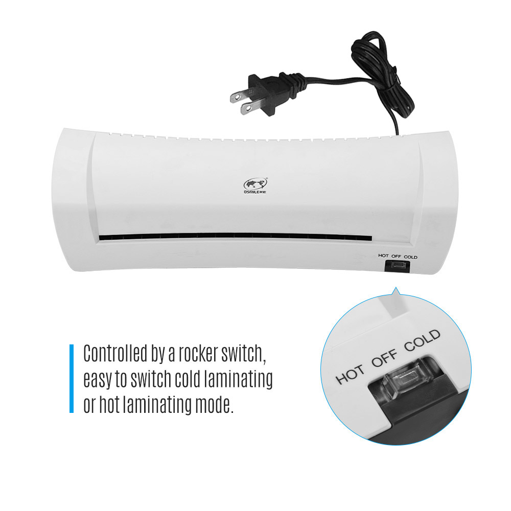 SL200 Laminator Machine and Cold Laminating Machine Two Rollers A4 Size Laminator for Photo Picture Credit Card Home Office