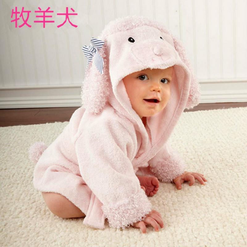Baby Badhanddoek Zomer Badjas Cape Katoen Leuke Animal Styling Hooded Mantel Doek Baby Peuter Badjas Kinderen Badjas: D / L