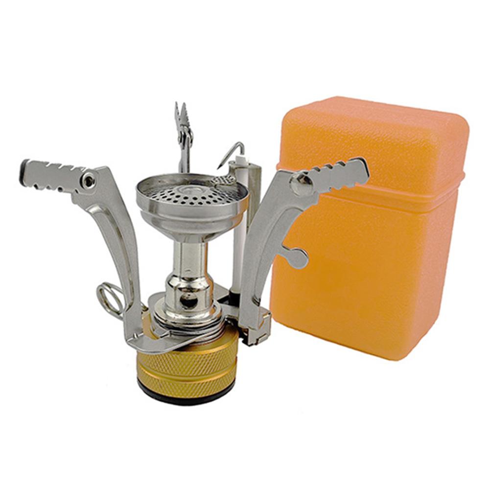Outdoor Mini Camping Stoves Folding Outdoor Stainless Steel Gas Stove Portable Furnace Cooking Picnic Split Stoves Cooker Burner
