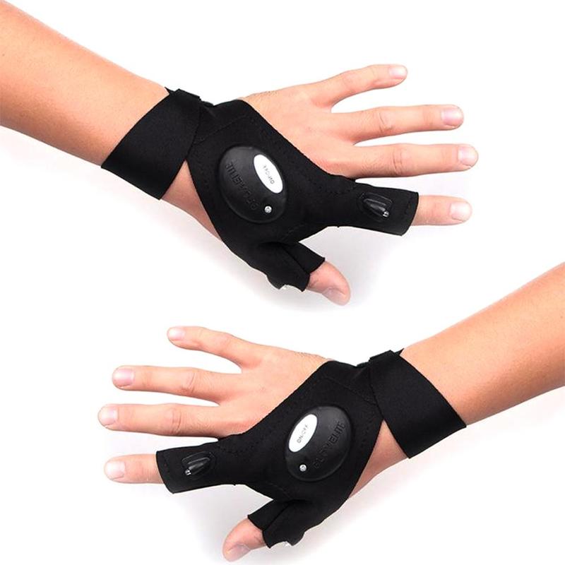 1 stücke LED draussen Taschenlampe Beleuchtung Angeln Handschuhe Handschuhe Beleuchtung Verstellbaren Riemen Finger Angeln Laufen Handgelenk Handschuhe Ha L1Q5