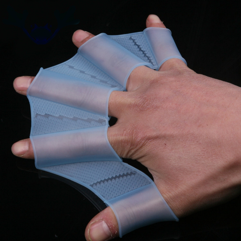 Schwimmen Hand Finger flosse Lernen Schwimmbad Zubehör Finger tragen Hand Netz Flossen Ausbildung Tauch handschuhe Schwimmen Schwimmbad Paddel
