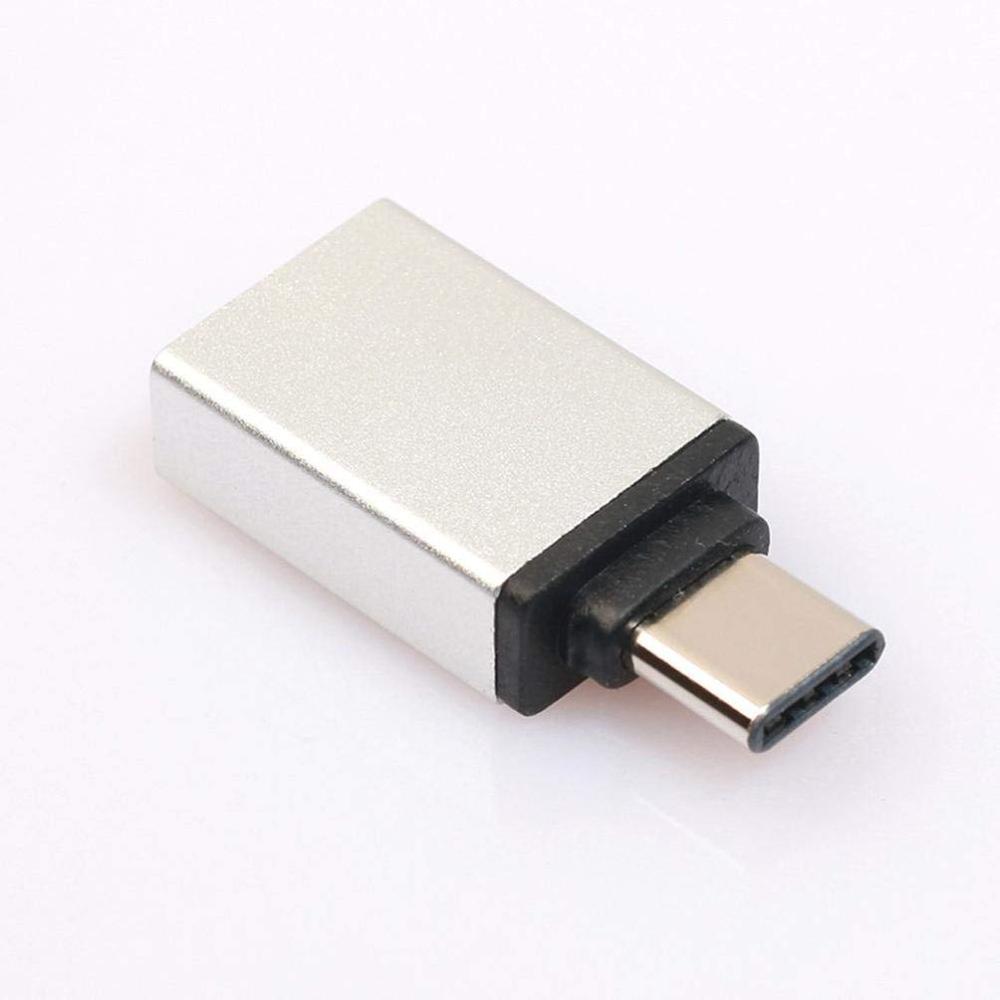 Adaptateur de type-c vers USB, convertisseur OTG USB 3.0, convertisseur de charge pour MacBook Pixel Lumia: Argent