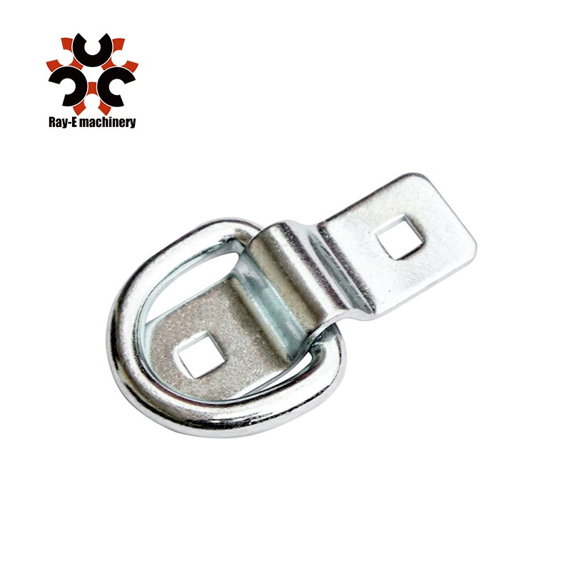 3/8" Steel D Ring & Plate Cargo Tie-Down Anchors with Bolt-on Mounting for ATV Trailer Truck 6000lbs