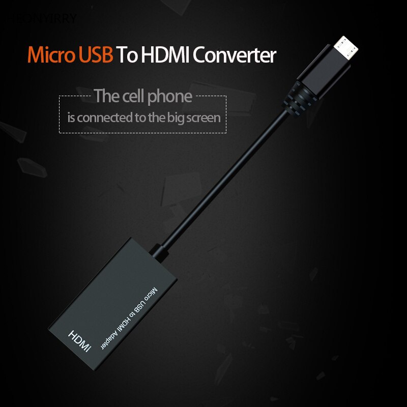 Micro Usb Naar Hdmi Adapter Kabel Mirco Usb Naar Hdmi Hd Conversie Kabel Voor Mobiele Telefoon Tablet Pc En Andere apparaten