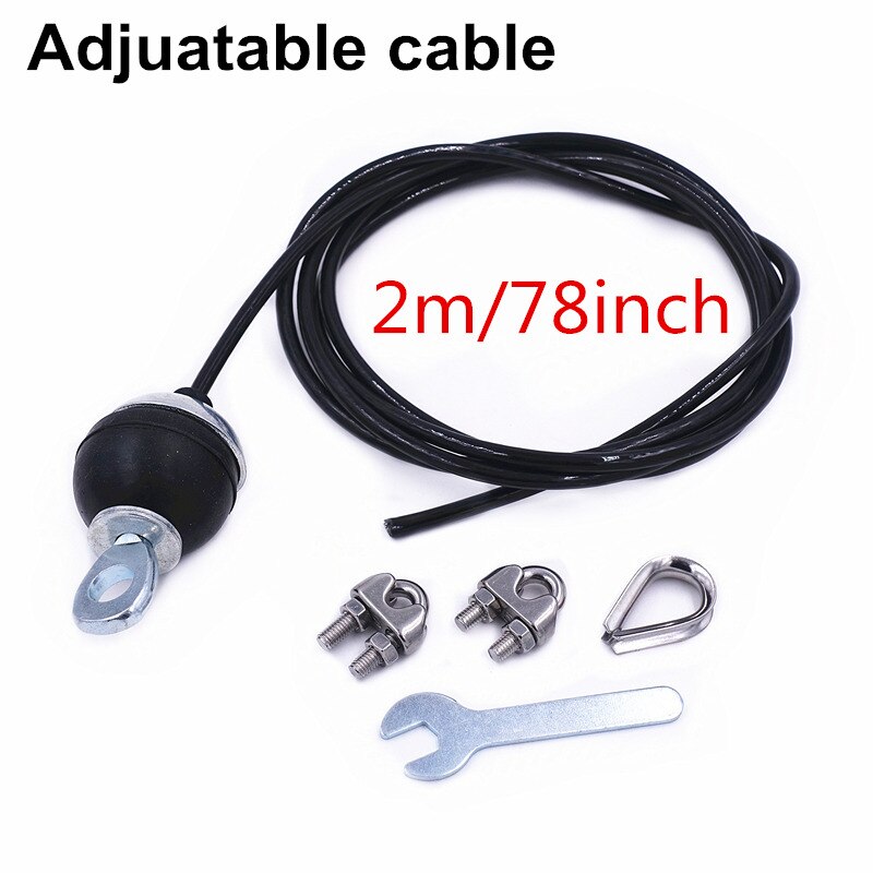 1,4 M/1,8 M/2M/3M/4M/5MGym Draht Seil Schwere duty Stahl Drahtseil für Home Kabel Maschine Dicke 5mm Seil Fitness Pulley Zubehör