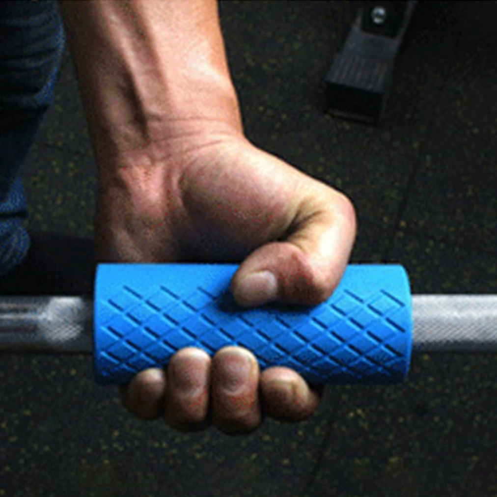 1pz Bilanciere Manopole per manubri Maniglie per barra spesse pad antiscivolo in silicone Maniglie per barra spessa tiro su Sollevamento pesi Grasso presa