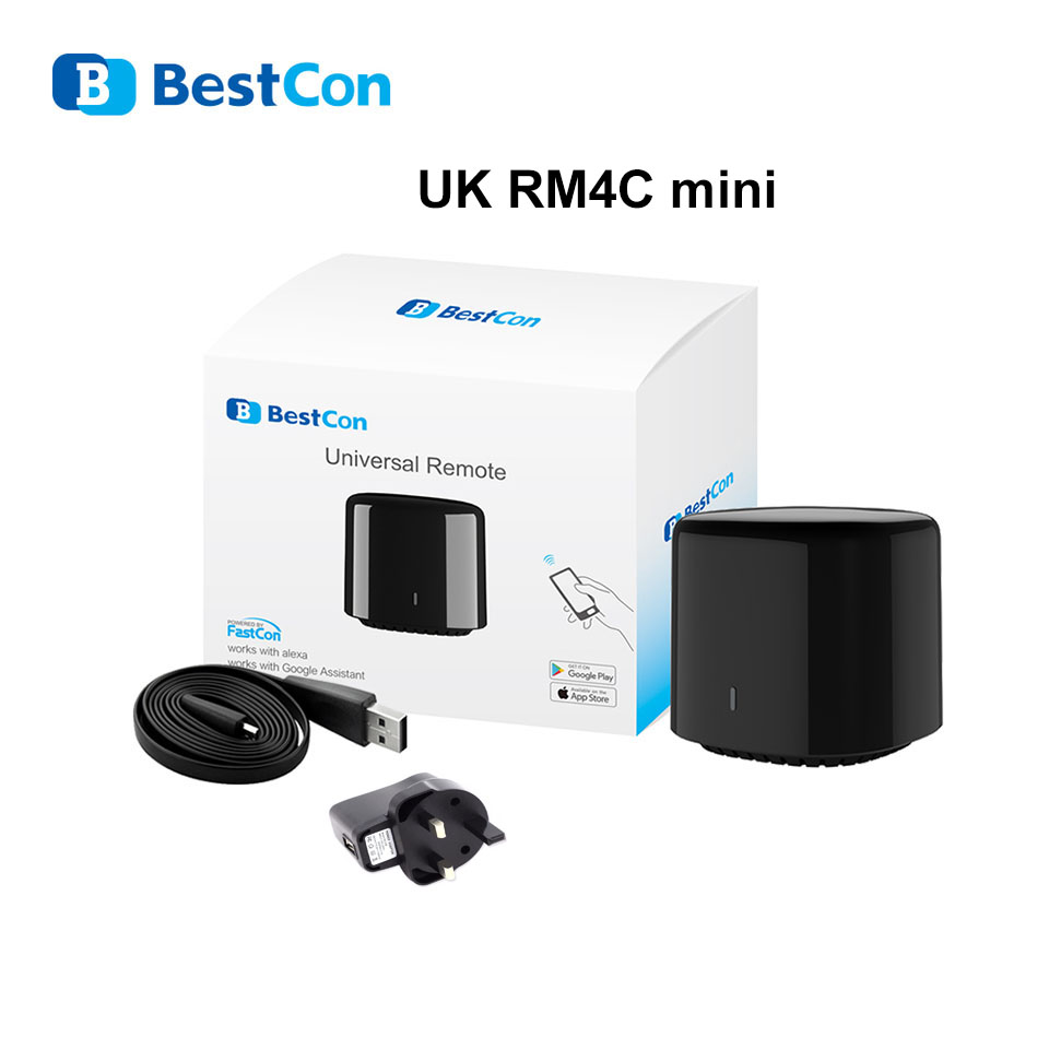 Originele Broadlink Bestcon Smart Home RM4C Mini Wifi + Ir + 4G Afstandsbediening Eu Plug Wireless Controller Werk voor Alexa Google Thuis: UK Rm4C mini