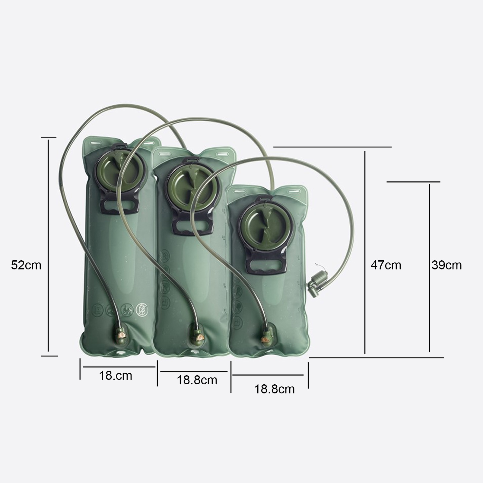 High Water Backpack Large Capacity Leak-proof Hydration Pack Multi-purpose Foldable Hydration Pack for Cycling Camping