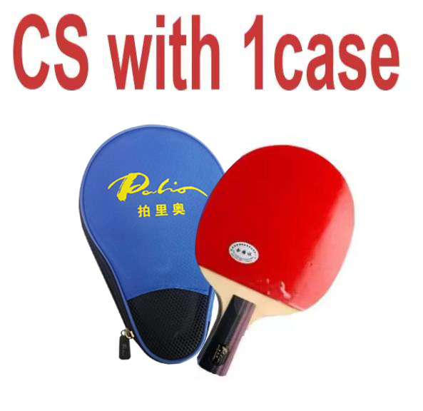 PALIO 3 STAR Table Tennis Racket with CJ8000 Rubber Sponge Racket Bag Case Original PALIO 3-Star CARBON Ping Pong Bat Paddle: CS with blue case