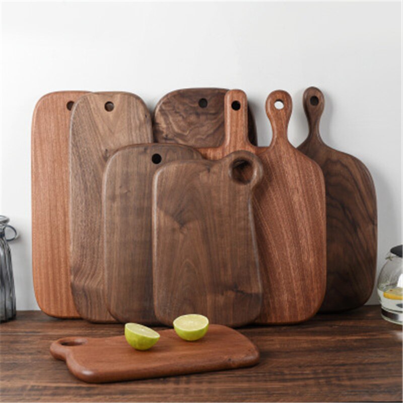 Chopping Boards Solid Wood Cutting Board Black Walnut Pizza Board Wood Steak Bread Board Cutting Vegetables Fruit Tabla De Corte