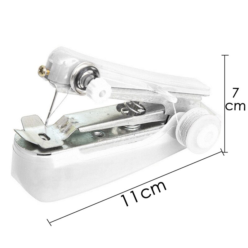 Mini máquinas de coser Rojas, accesorios de herramientas de costura portátiles e inalámbricas, 1 unidad: White