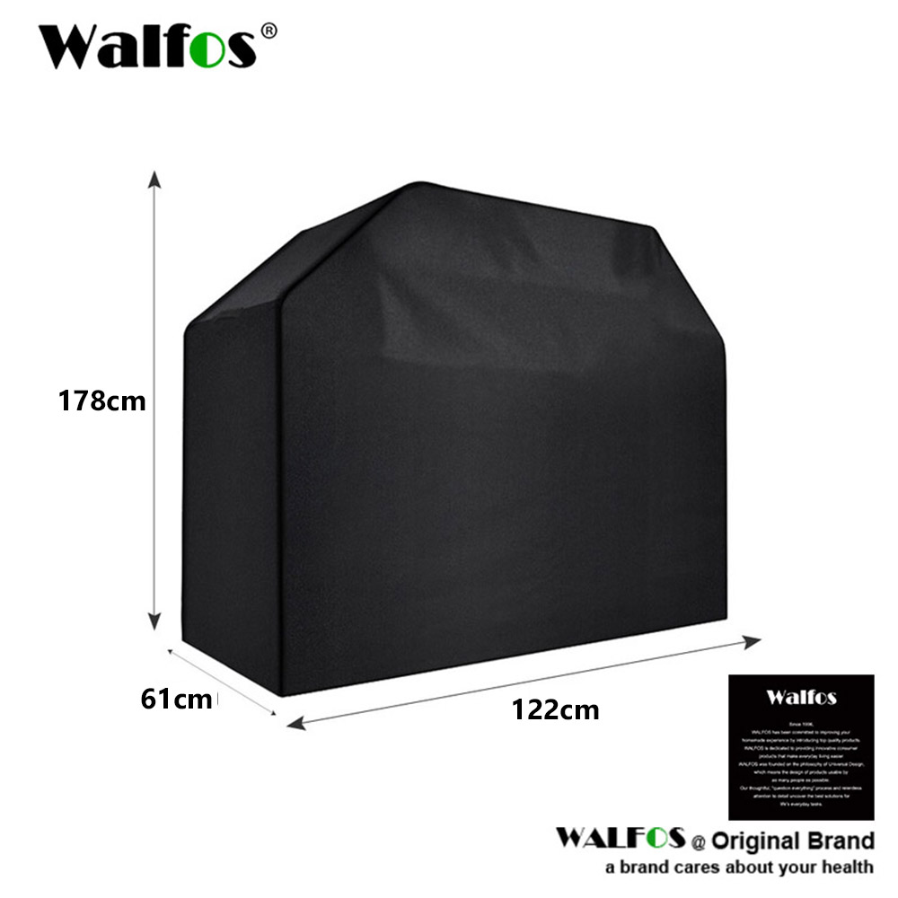 WALFOS Waterproof Grill Cover BBQ Grill Outdoor Rainproof Dustproof Heavy Duty Grill Cover for Gas Charcoal Electric Grill: 122x61x178cm