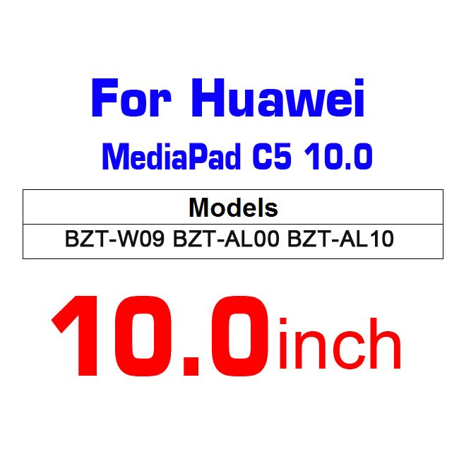Gehärtetem Glas Für HuaWei Mediapad T2 M2 Profi 10 8 7 Lite 10,1 JDN-AL100 JDN-W09 FDR-A01W A03L M2-A01L M2-801 802L für C5 10,1": Huawei C5 10.1