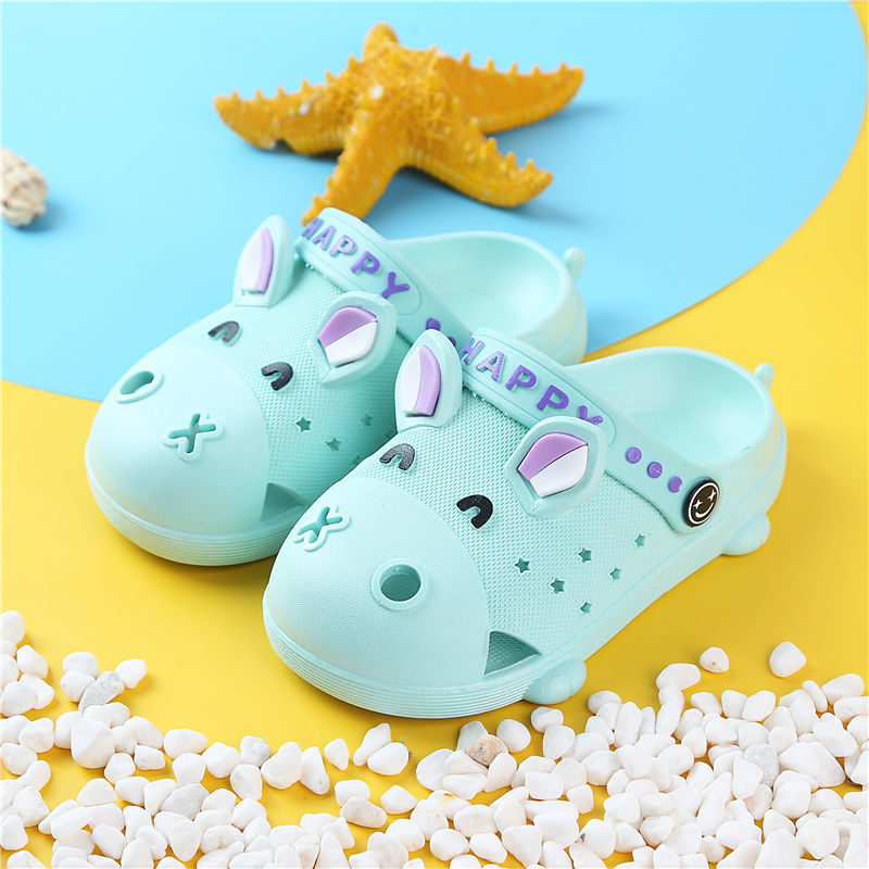 Zapatillas de primavera y otoño para niños y niñas, sandalias de suela blanda antideslizantes para bebés de 1 a 8 años, Verano: Verde / 19