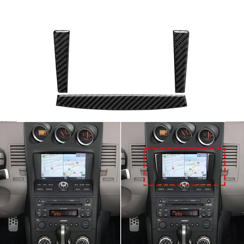 Lämplig för nissan 350z z33 06-09 kolfiber central kontrollpanel ratt ventilationsöppning hisspanel dekorativ: 10