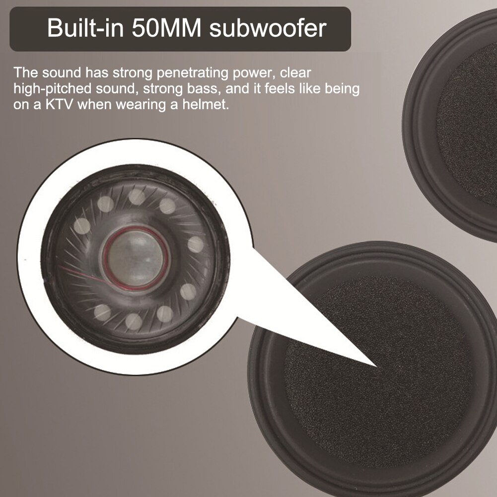 BT17 Waterproof Bluetooth Helmet Headphone Stereo Music Motorcycle Riding Hands-Free Headset Dual-Head Charging