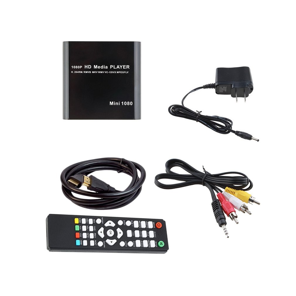 Mini HDMI Media Player 1080P HDD RM RMVB DIVX AVI MKV USB SD MPEG JPEG MOV
