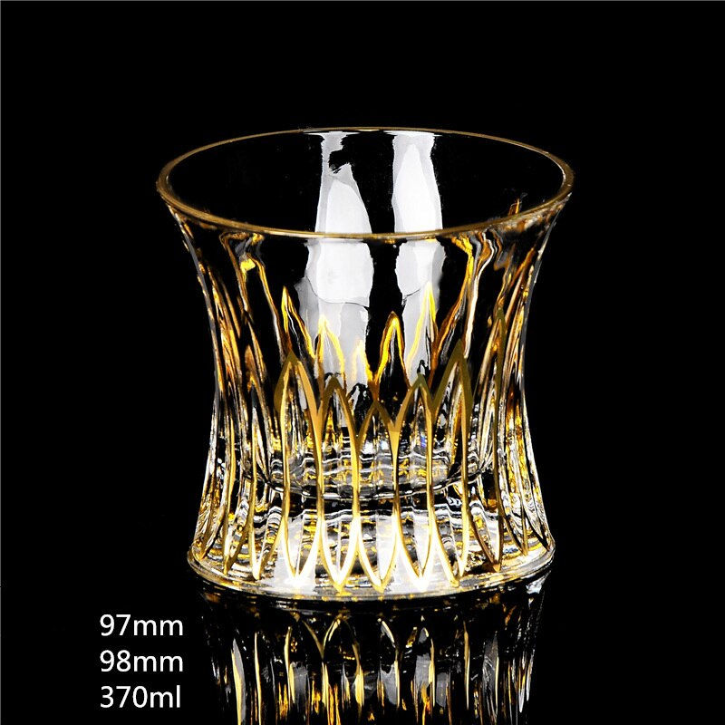 Ouderwetse Whisky Glas Trace Golden Crystal Drinkglazen Chivas Wijn Cup Bar Vasos De Cristal Verre Een Vin Vidro tumbler: Style 16