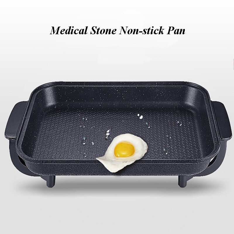 Thicken Pot Body Barbecue Pot electric Baking Pan Multi-function Smokeless Barbecue Dish Maifan Stone Grilled Fish Plate