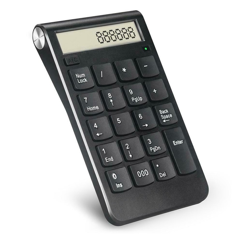 2 in 1 2.4G Wireless Numeric Keypad with LCD Sn Calculator for Laptop PC Computer for Finance / Accounting / Finance: Default Title