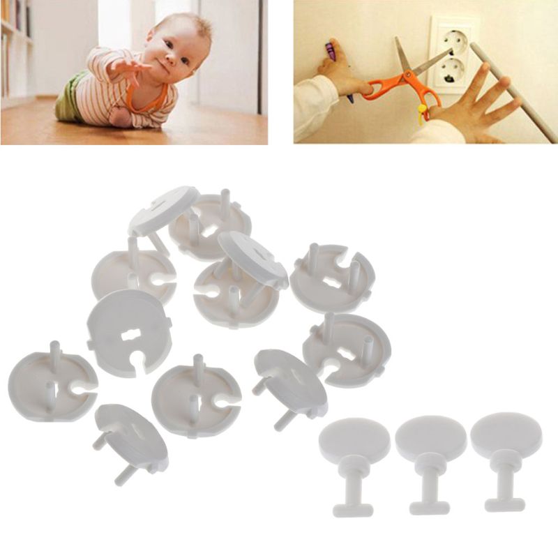 12 Pcs French Standard Power Socket Outlet Cover with 3 Pcs Key Baby Child Safety Protector Kit