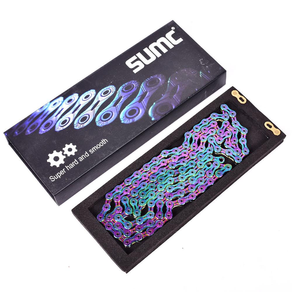 Bike Chain 9 10 11 12 Speed Bicycle Variable Speed Chain MTB Mountain Road Bicycle Chain: SX9SL colorful