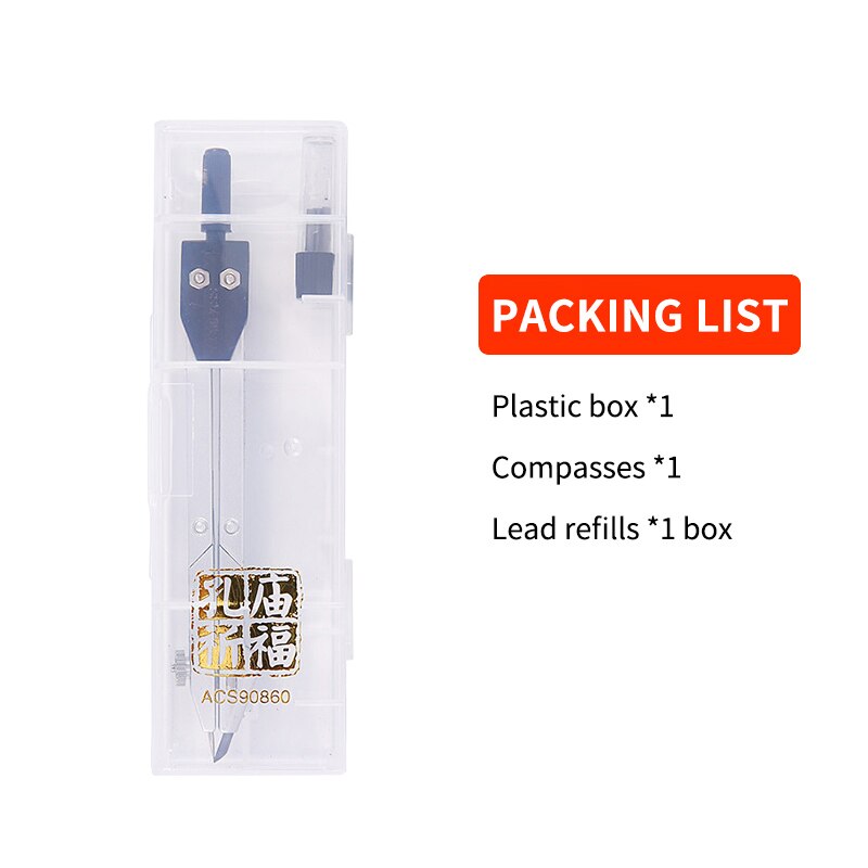 M&G 7-8 Pcs/set Math Set Protractor Drawing Triangle Eraser Pencil Compasses Box Math Ruler for Students School Supplies: 90860 2pcs set