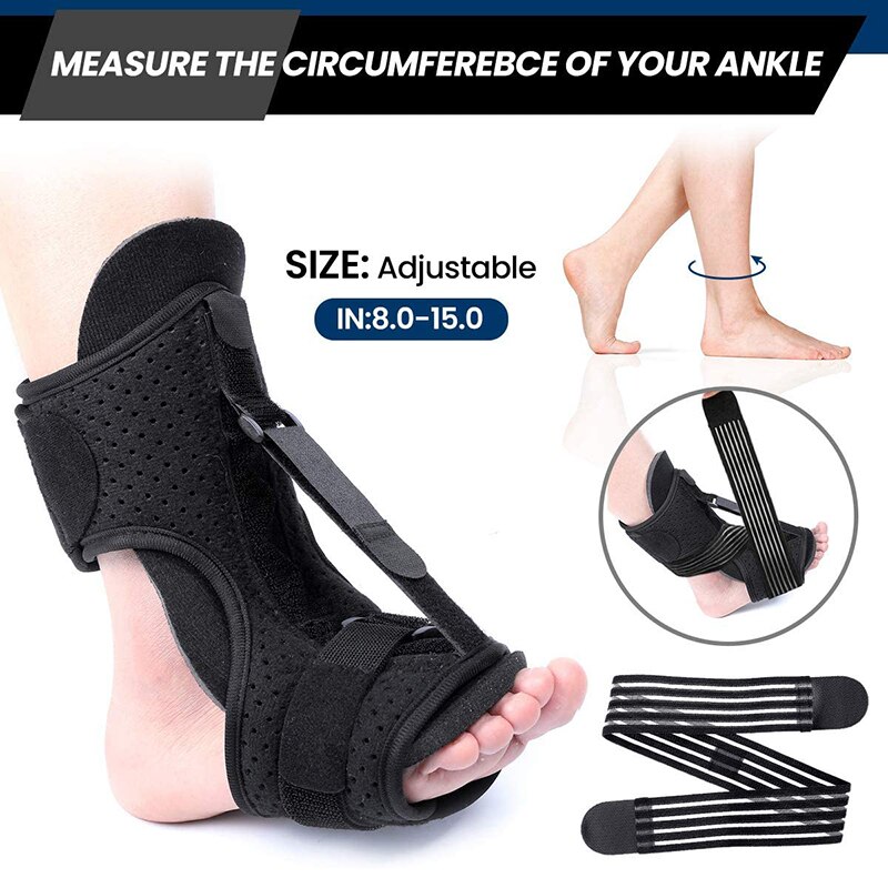 Attelle de fasciite plantaire attelle stabilisateur unisexe réglable élastique attelle dorsale cheville pied goutte orthèse soutien soulagement de la douleur